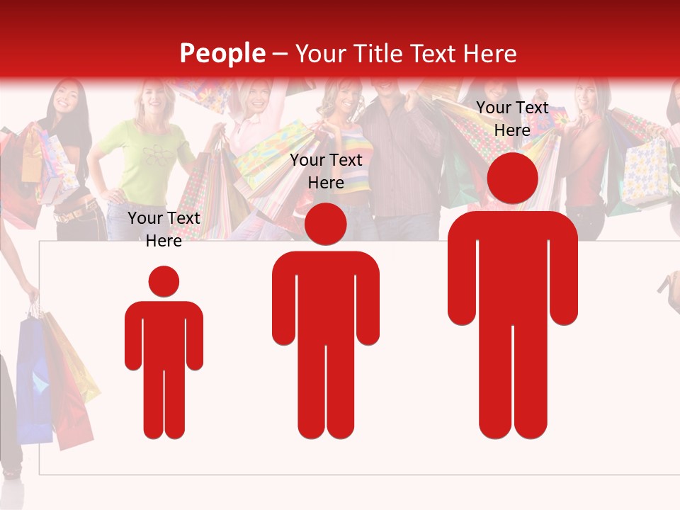 Isolated Lady Shopping PowerPoint Template