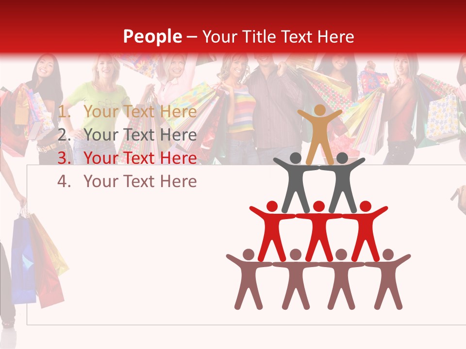 Isolated Lady Shopping PowerPoint Template