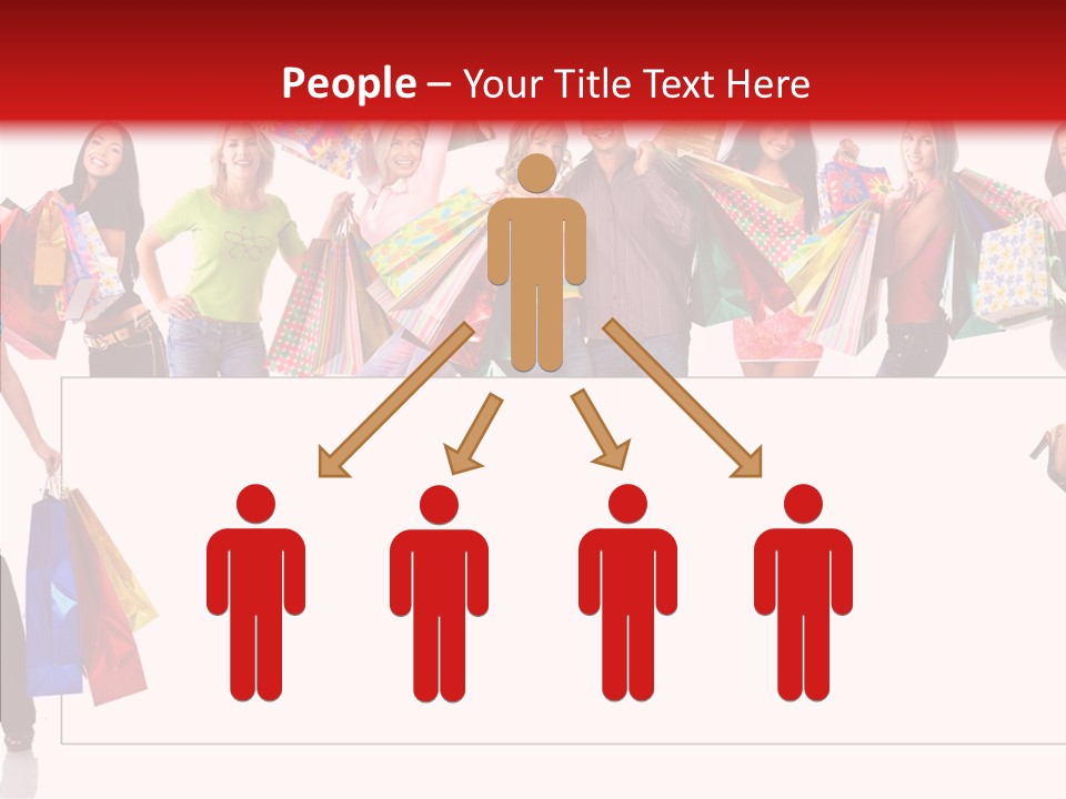 Isolated Lady Shopping PowerPoint Template