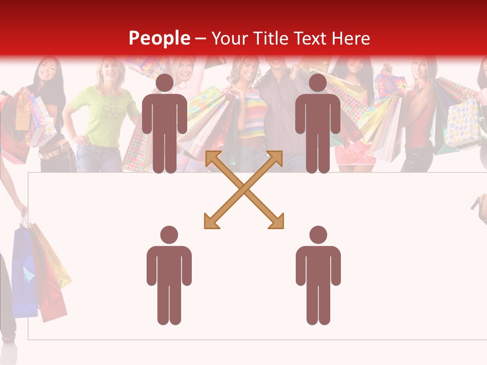 Isolated Lady Shopping PowerPoint Template