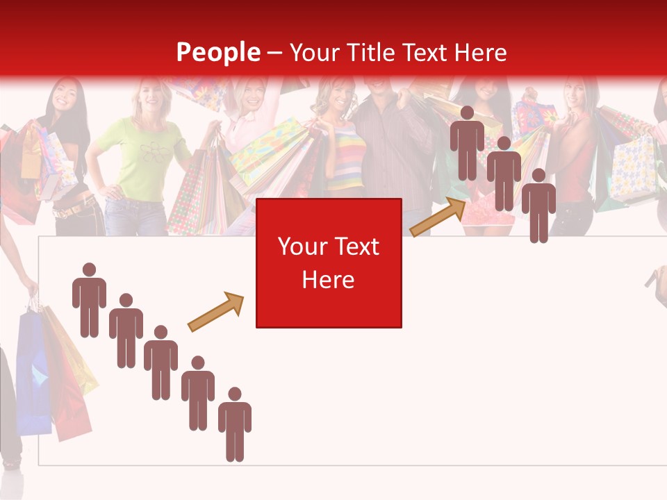 Isolated Lady Shopping PowerPoint Template