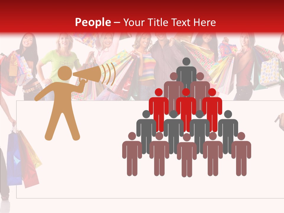 Isolated Lady Shopping PowerPoint Template