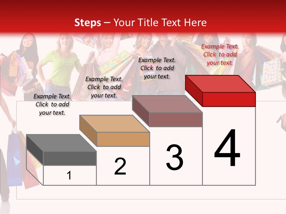 Isolated Lady Shopping PowerPoint Template