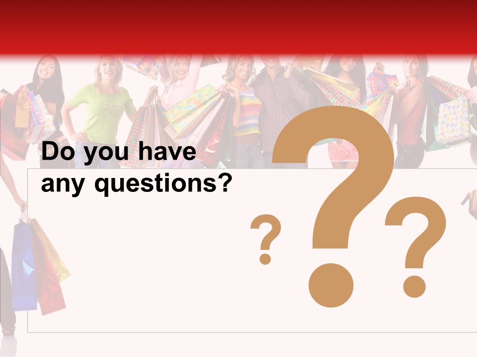 Isolated Lady Shopping PowerPoint Template