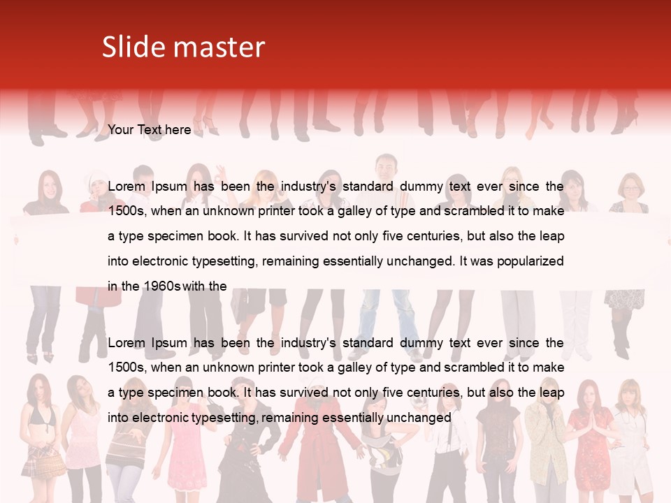 Holding Portrait Banner PowerPoint Template