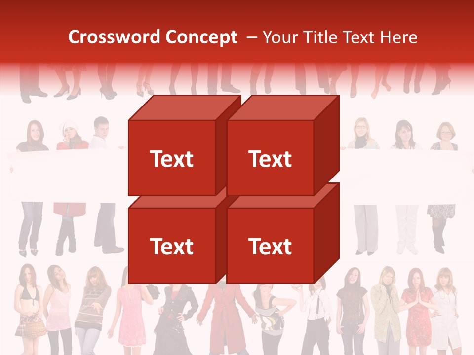 Holding Portrait Banner PowerPoint Template