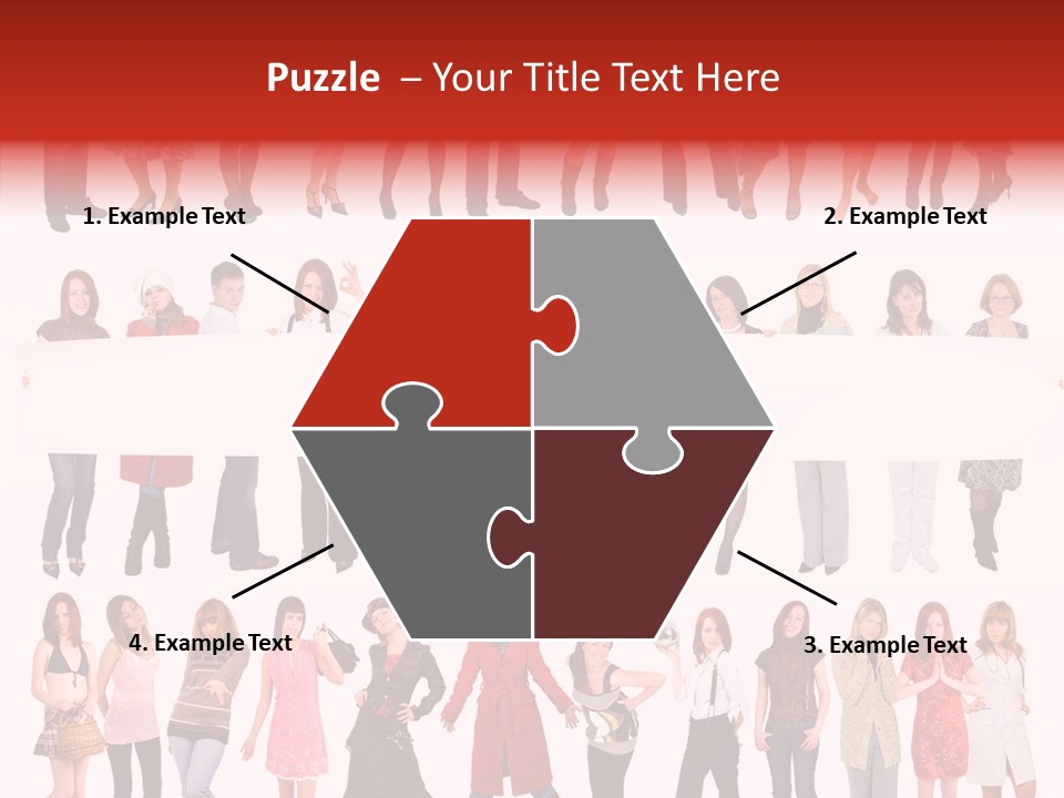 Holding Portrait Banner PowerPoint Template