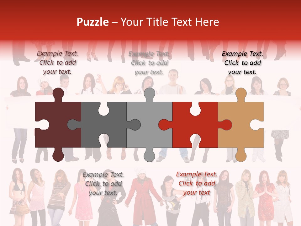 Holding Portrait Banner PowerPoint Template