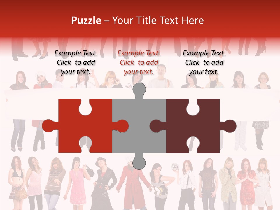 Holding Portrait Banner PowerPoint Template