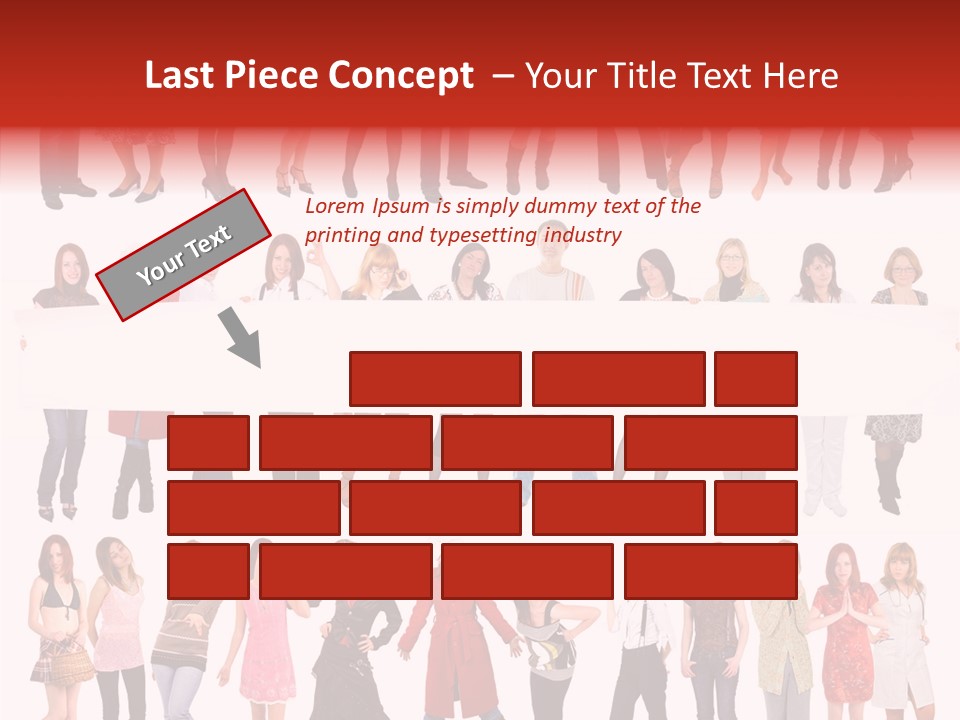 Holding Portrait Banner PowerPoint Template