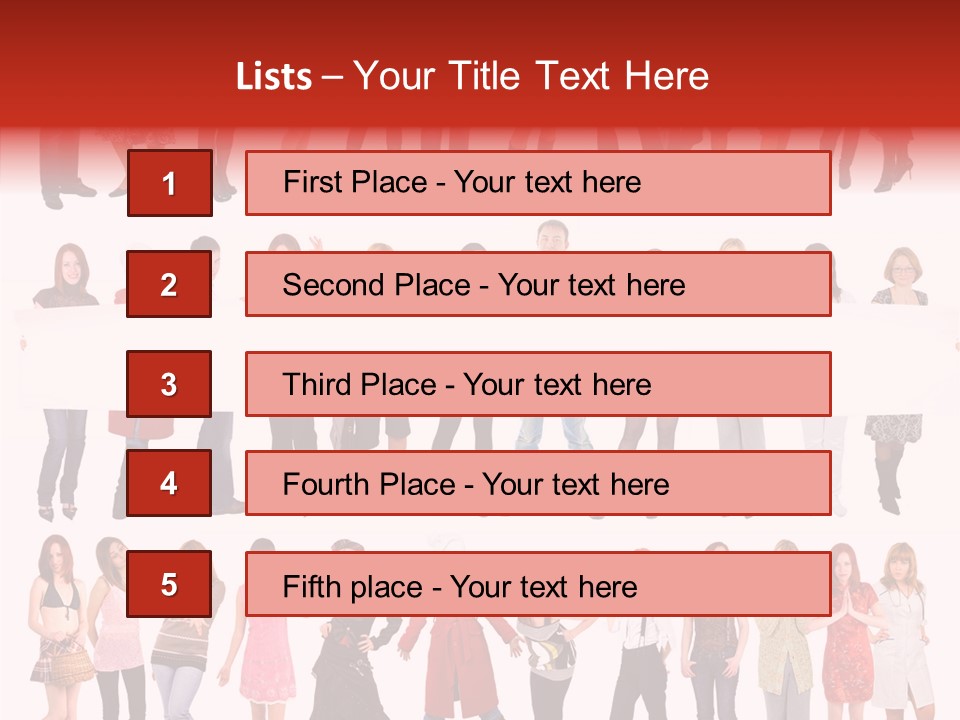 Holding Portrait Banner PowerPoint Template