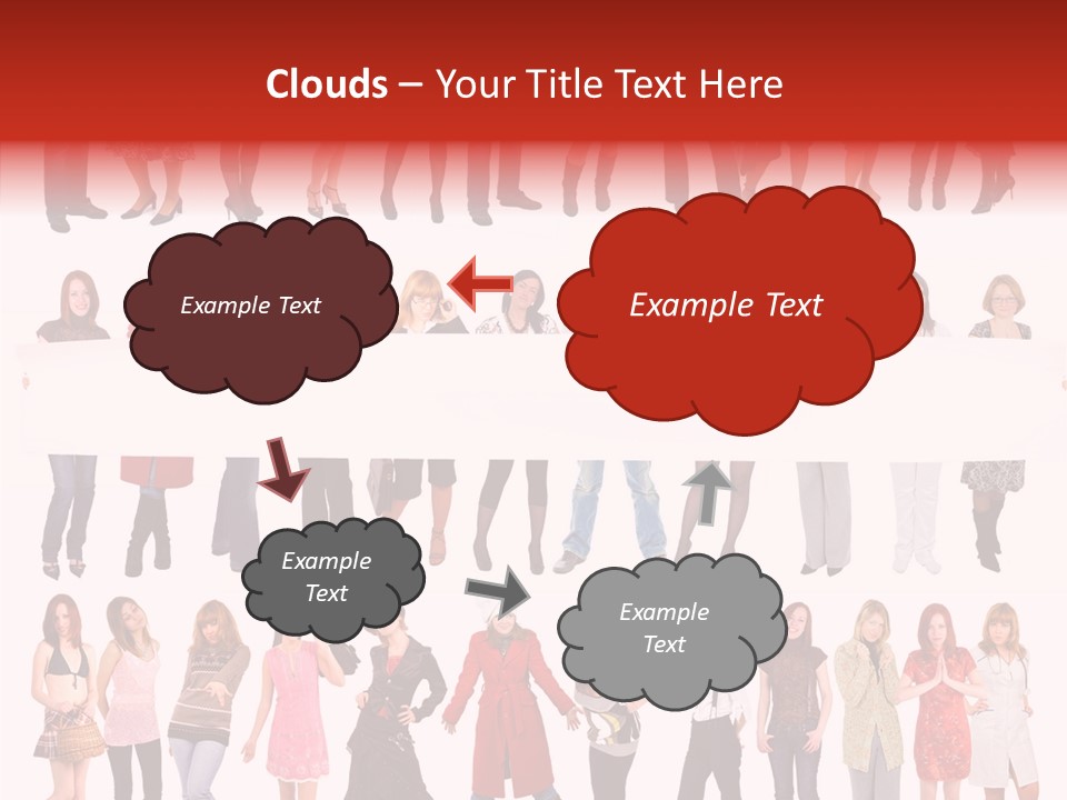 Holding Portrait Banner PowerPoint Template