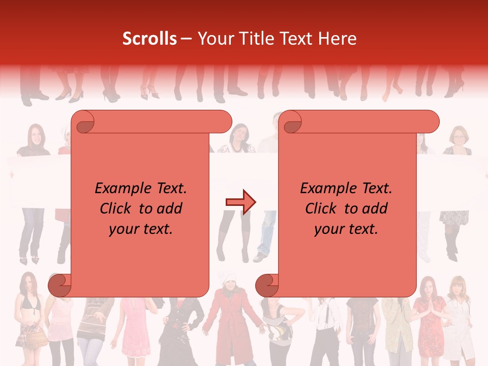 Holding Portrait Banner PowerPoint Template