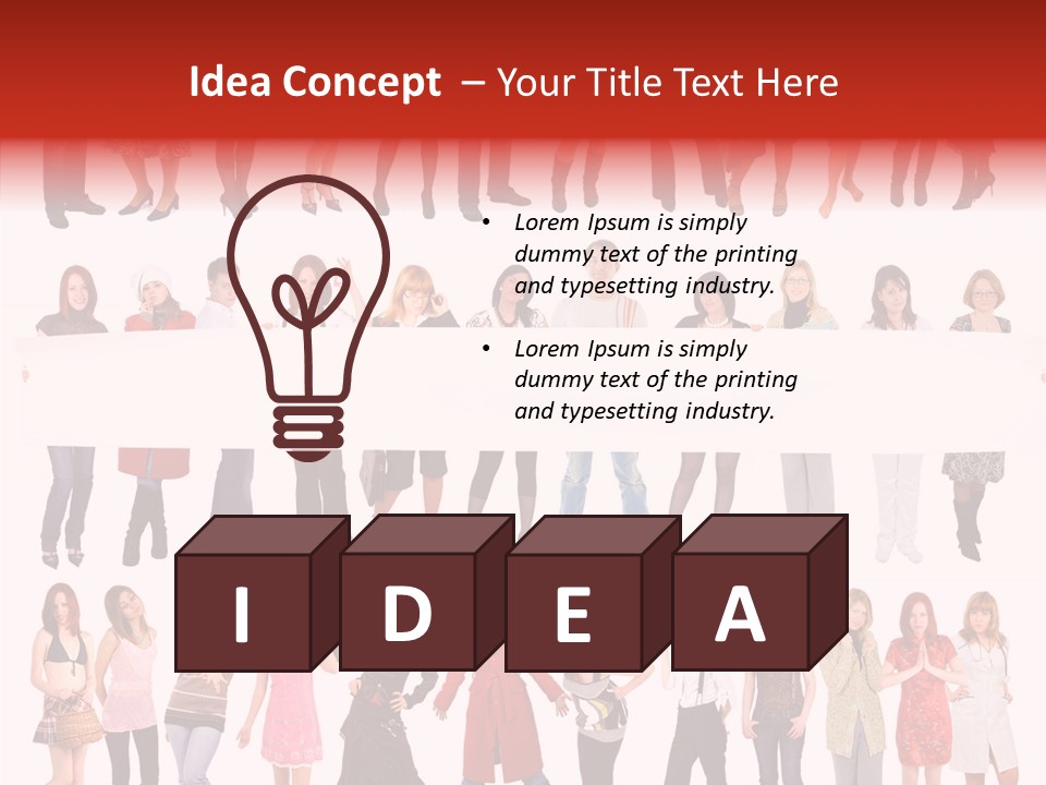 Holding Portrait Banner PowerPoint Template