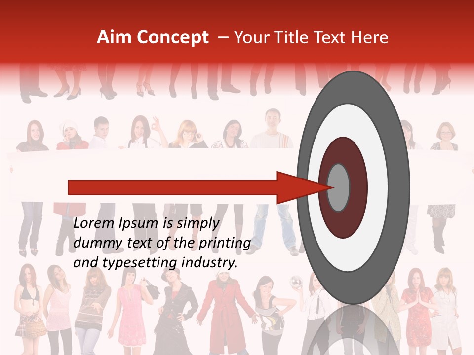 Holding Portrait Banner PowerPoint Template