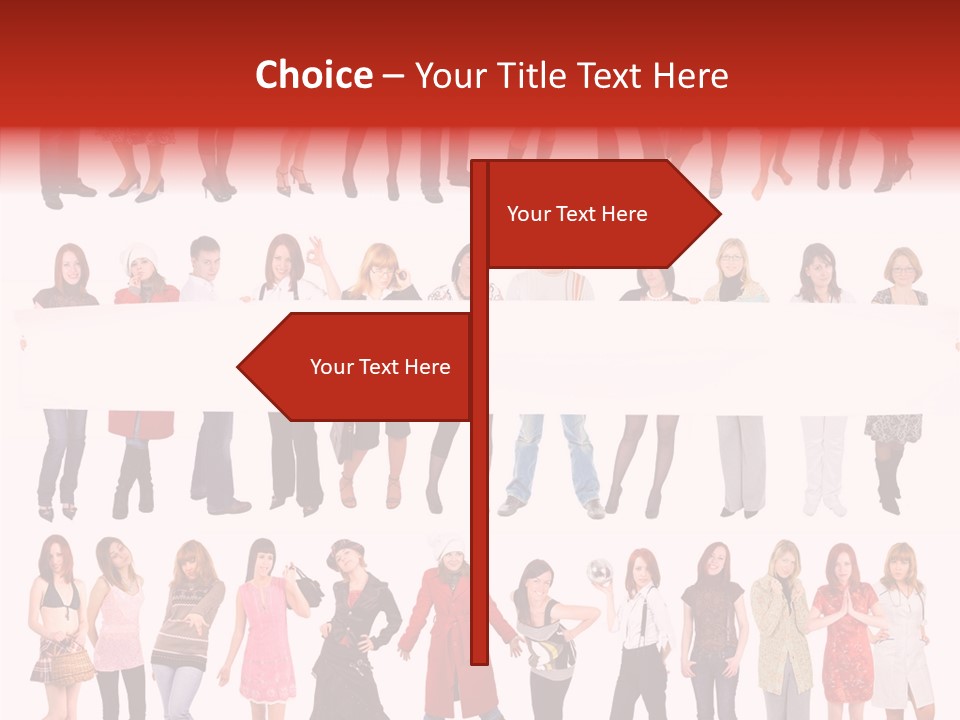 Holding Portrait Banner PowerPoint Template