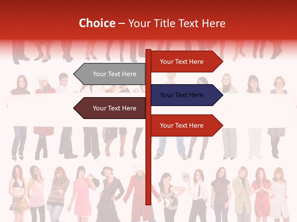 Holding Portrait Banner PowerPoint Template