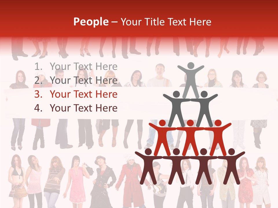 Holding Portrait Banner PowerPoint Template