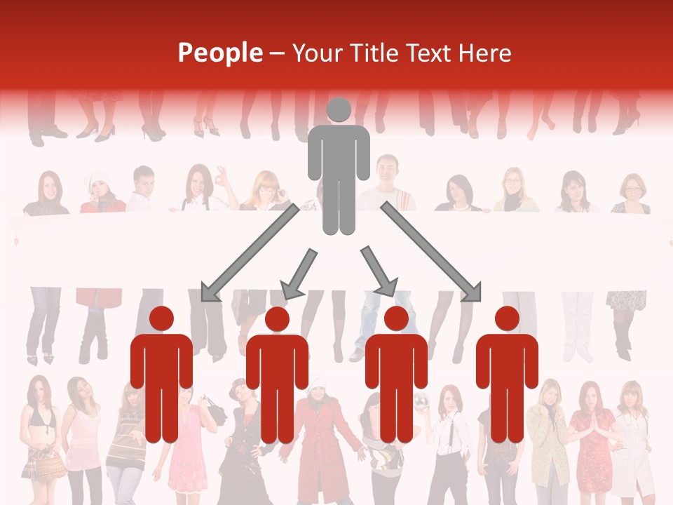 Holding Portrait Banner PowerPoint Template