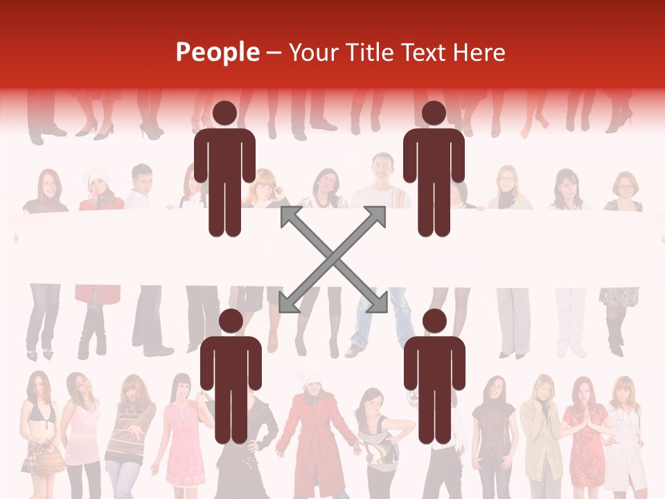 Holding Portrait Banner PowerPoint Template