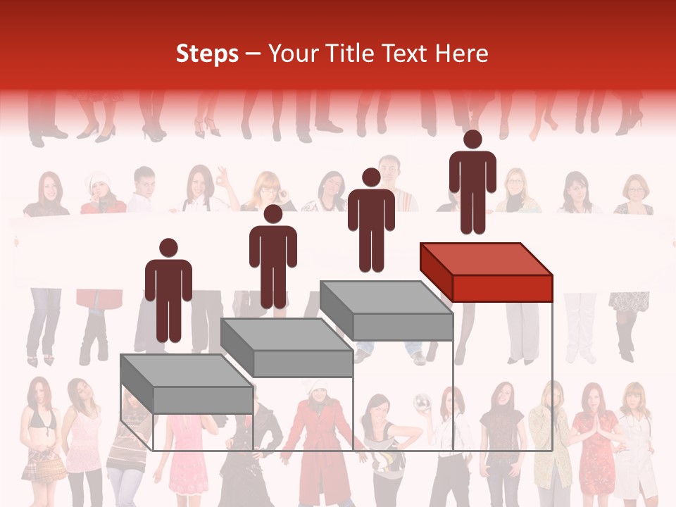 Holding Portrait Banner PowerPoint Template