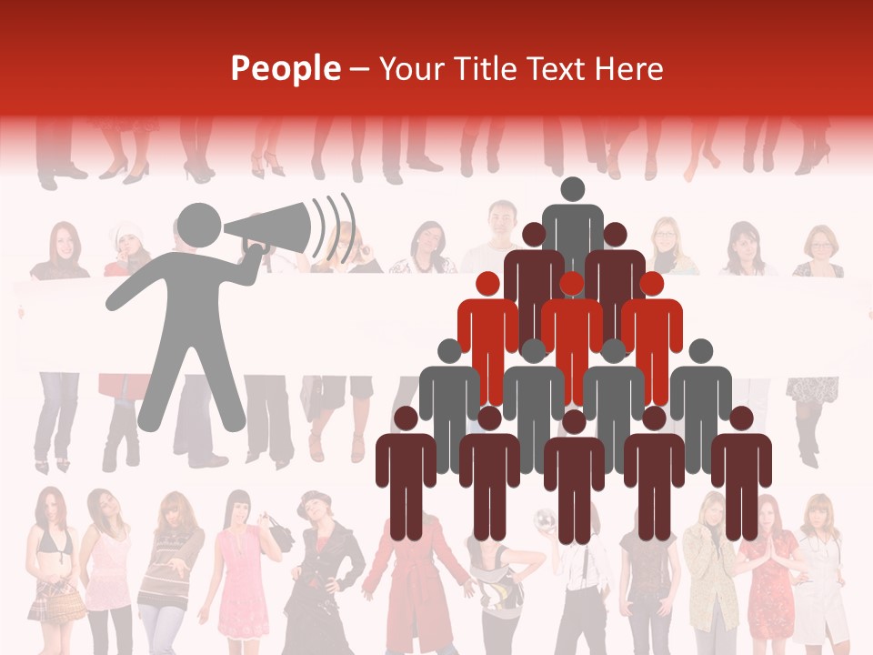 Holding Portrait Banner PowerPoint Template