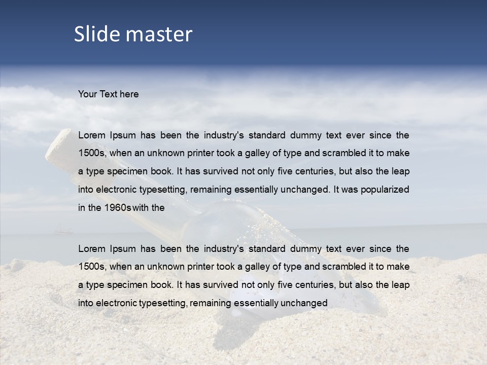 Sos Bottle Seaside PowerPoint Template