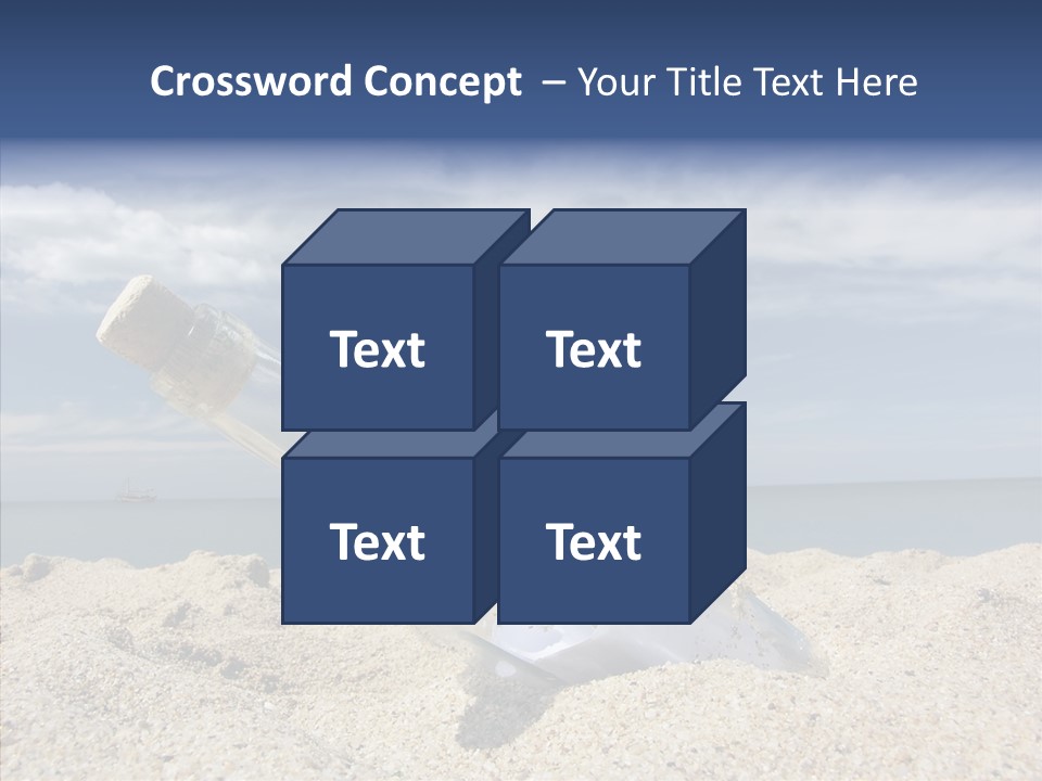 Sos Bottle Seaside PowerPoint Template