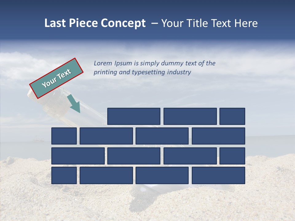 Sos Bottle Seaside PowerPoint Template