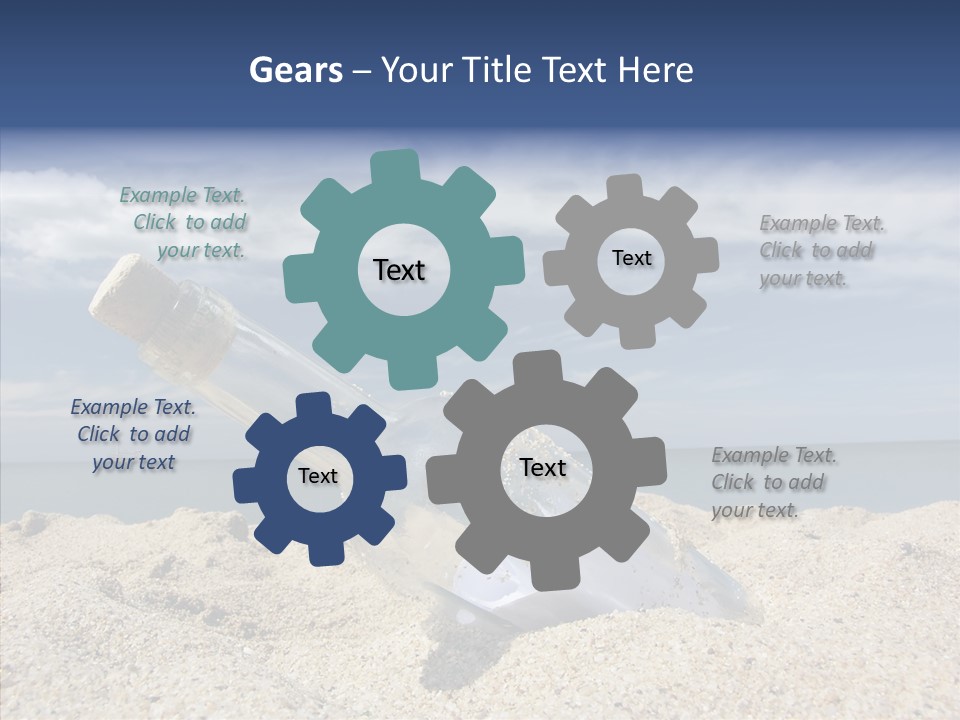 Sos Bottle Seaside PowerPoint Template