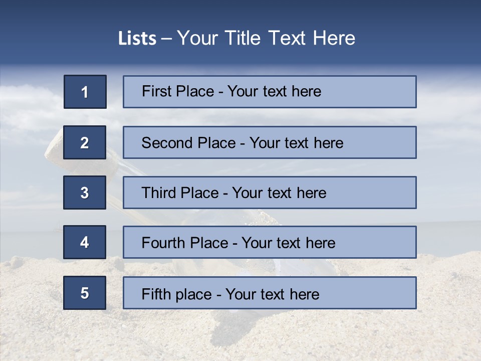 Sos Bottle Seaside PowerPoint Template