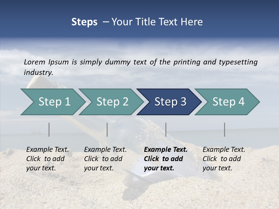 Sos Bottle Seaside PowerPoint Template