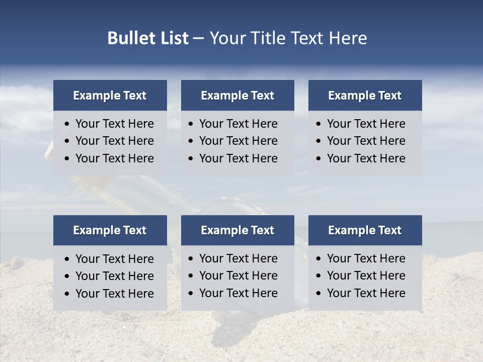 Sos Bottle Seaside PowerPoint Template