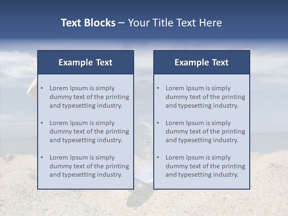 Sos Bottle Seaside PowerPoint Template
