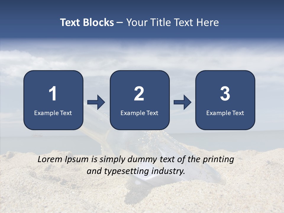 Sos Bottle Seaside PowerPoint Template