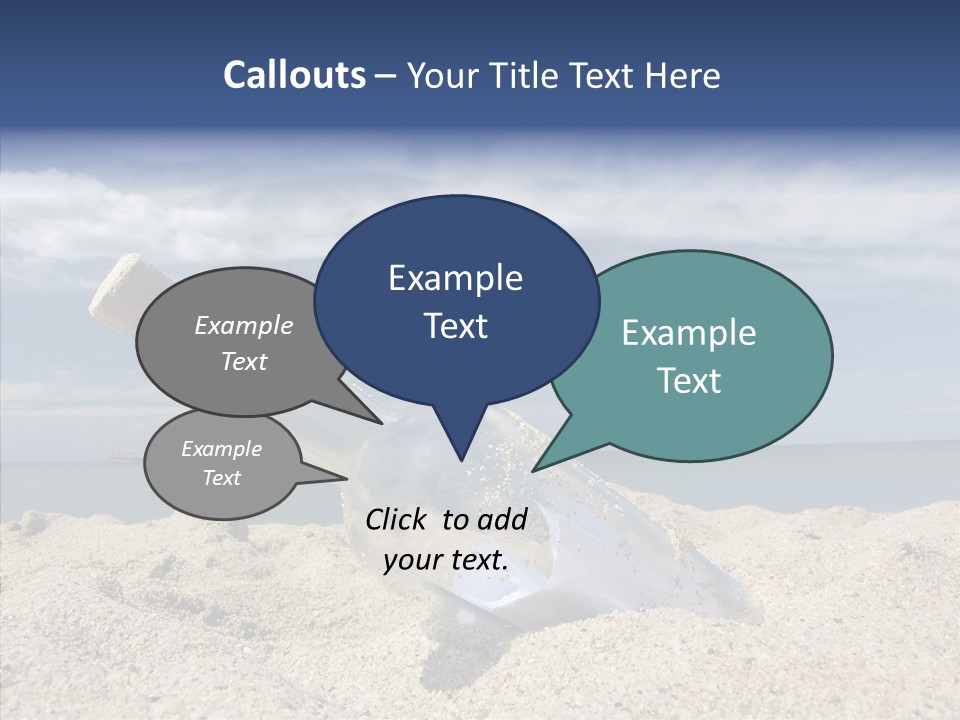 Sos Bottle Seaside PowerPoint Template