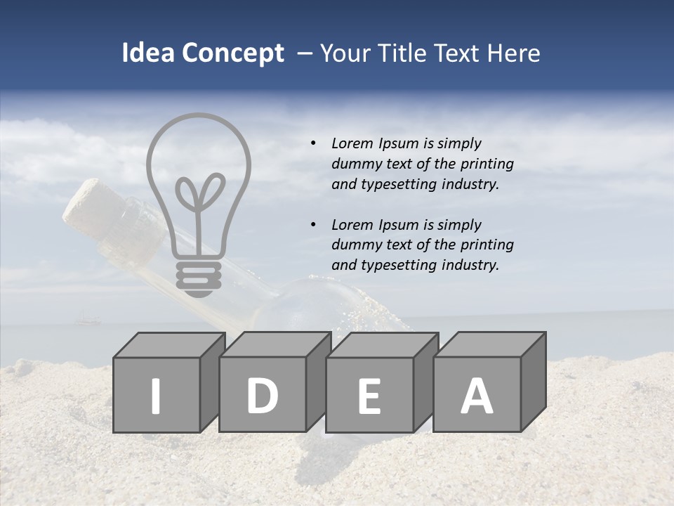 Sos Bottle Seaside PowerPoint Template