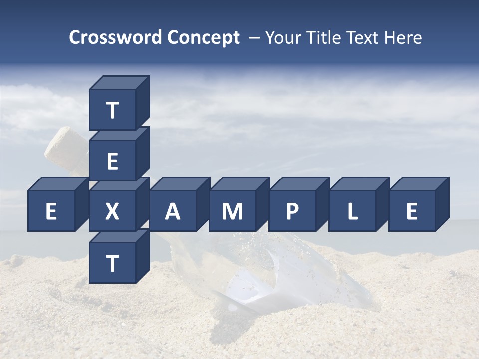 Sos Bottle Seaside PowerPoint Template