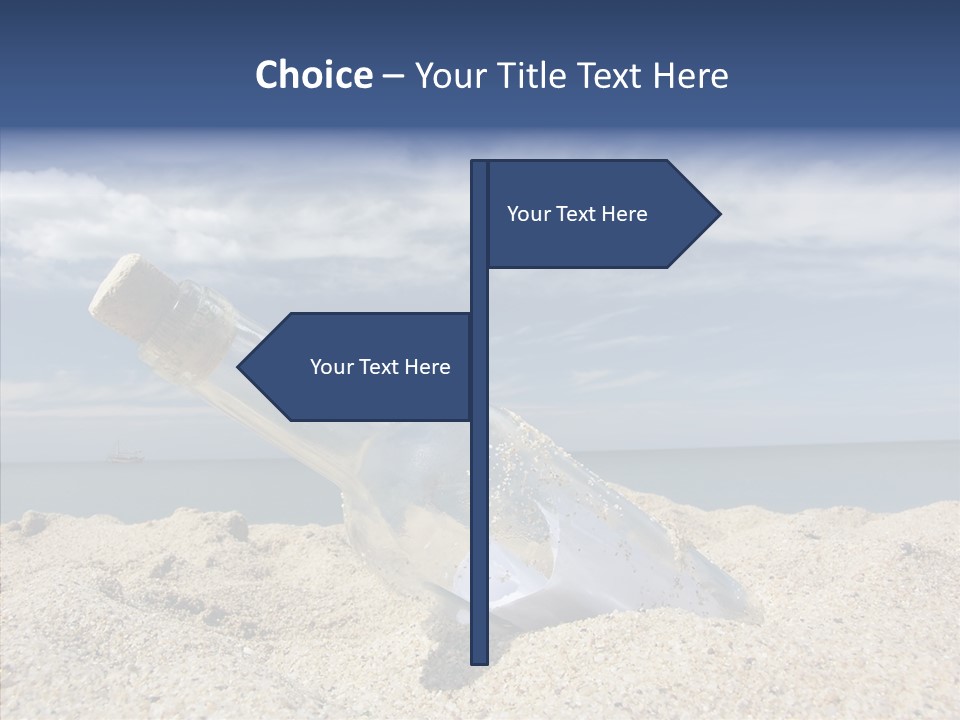 Sos Bottle Seaside PowerPoint Template