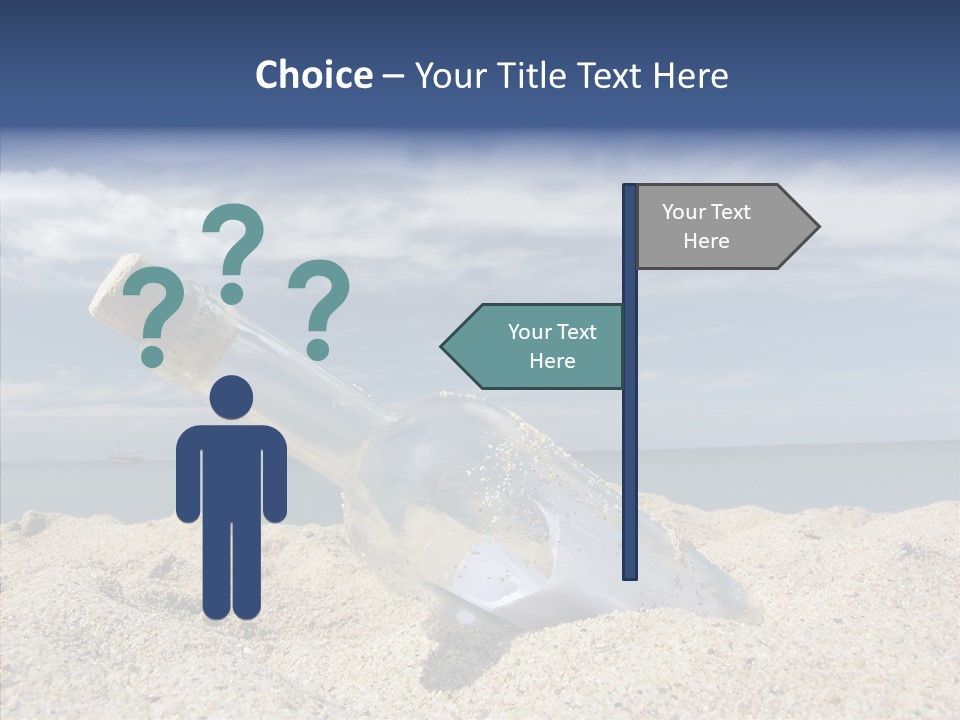 Sos Bottle Seaside PowerPoint Template