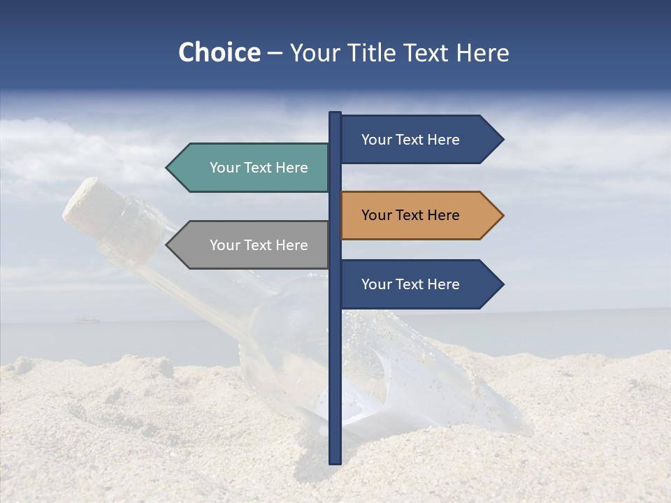 Sos Bottle Seaside PowerPoint Template