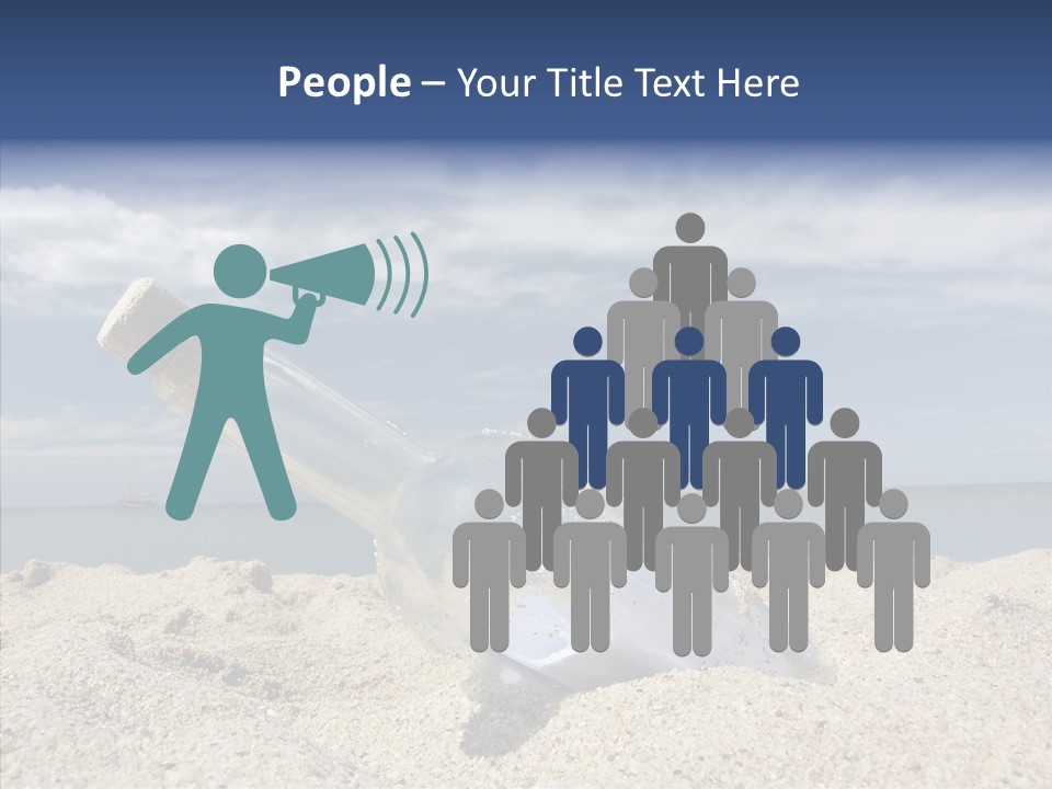 Sos Bottle Seaside PowerPoint Template