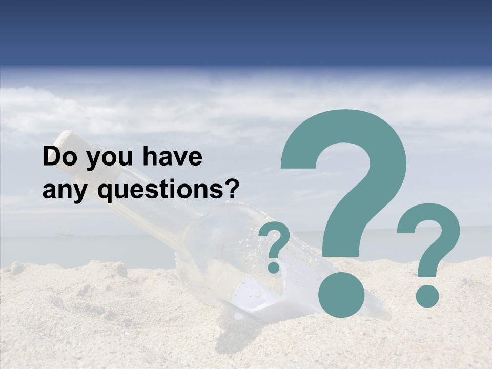 Sos Bottle Seaside PowerPoint Template