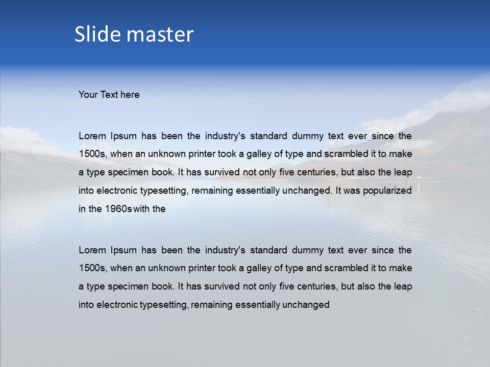 Situation View Blue PowerPoint Template