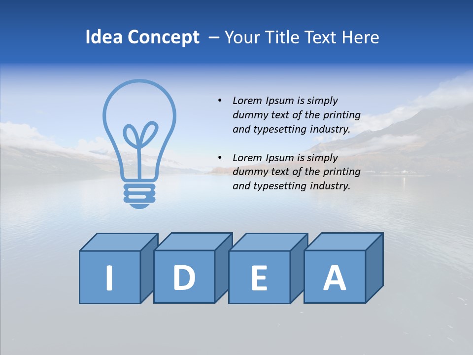 Situation View Blue PowerPoint Template