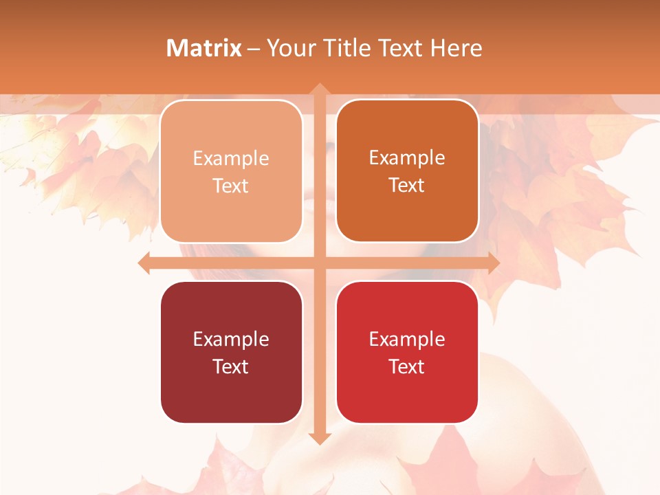 Leaf Wreath Isolated PowerPoint Template