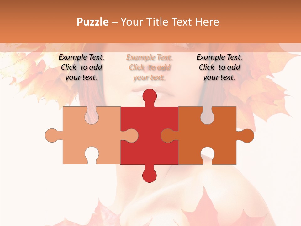 Leaf Wreath Isolated PowerPoint Template