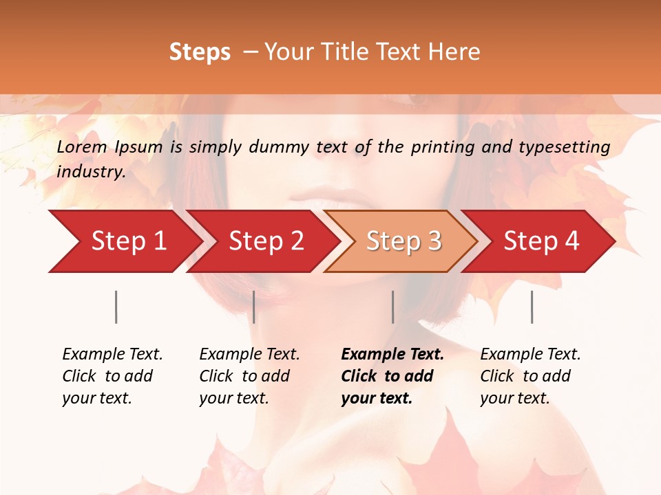 Leaf Wreath Isolated PowerPoint Template