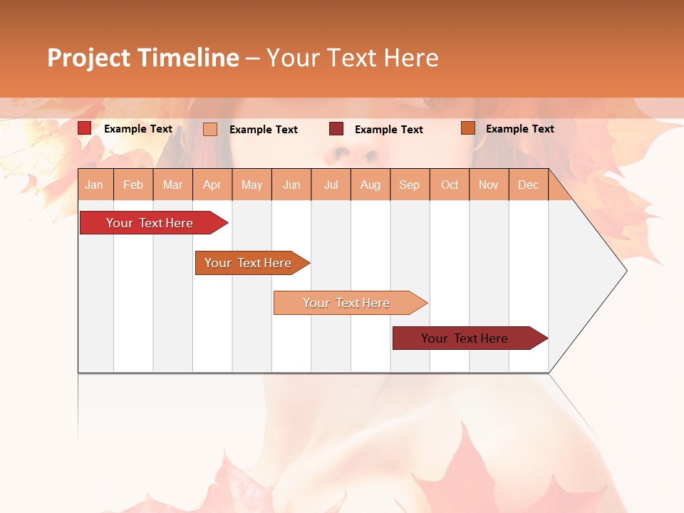 Leaf Wreath Isolated PowerPoint Template
