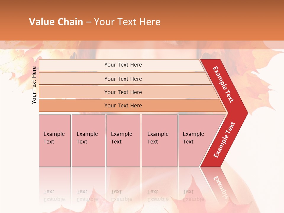 Leaf Wreath Isolated PowerPoint Template
